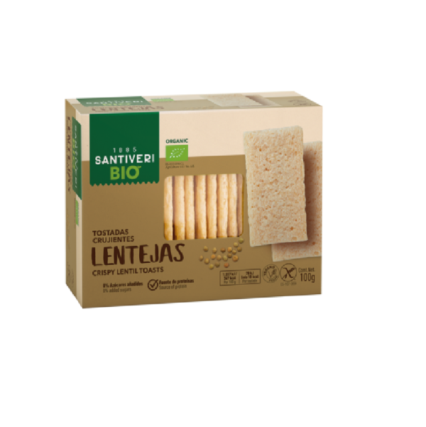 Santiveri Bio G/F Lentil Toast 100g