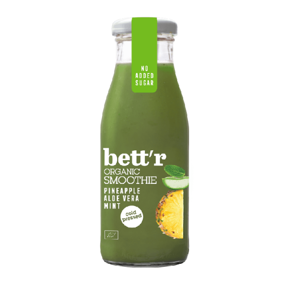 Bettr Bio Smoothie Pineapple,Aloe,Mint 250ml