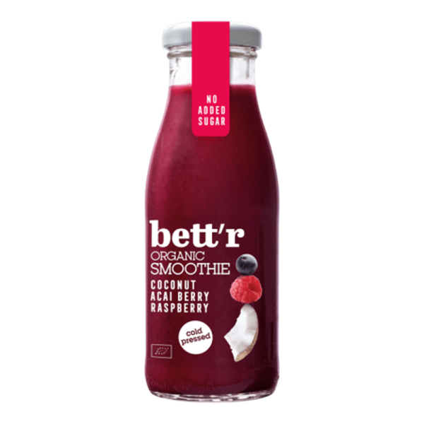 Bettr Bio Smoothie Raspberry,Acai, Coco 250ml