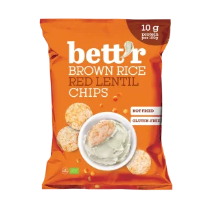 Bettr Bio Rice Chips Red Lentils 60g